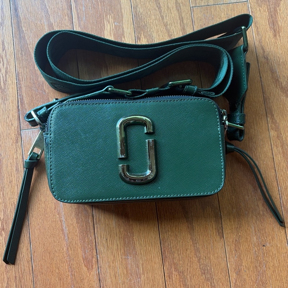 Marc Jacobs Green Snapshot Crossbody Bag